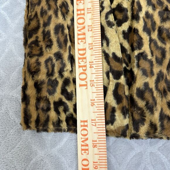 Vtg Cache Mini Skirt XS Petite Leopard Fuzzy Grunge Mobwife Sexy Party 90s 80s - Picture 8 of 11